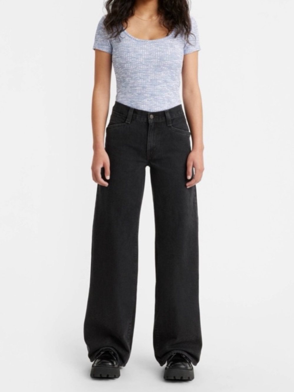 Women’s Levi’s ‘94 Baggy Wide Leg Jeans Washed Black Size 27